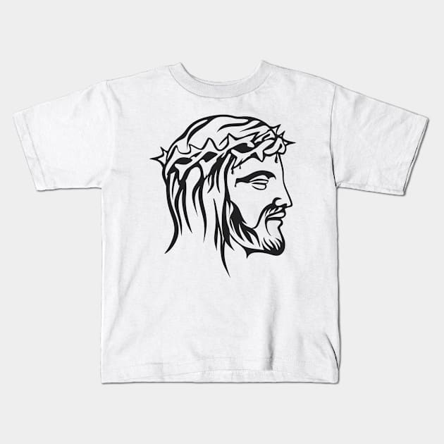 Picture of Jesus Crown Of Thorns Kids T-Shirt by OnlyWithMeaning